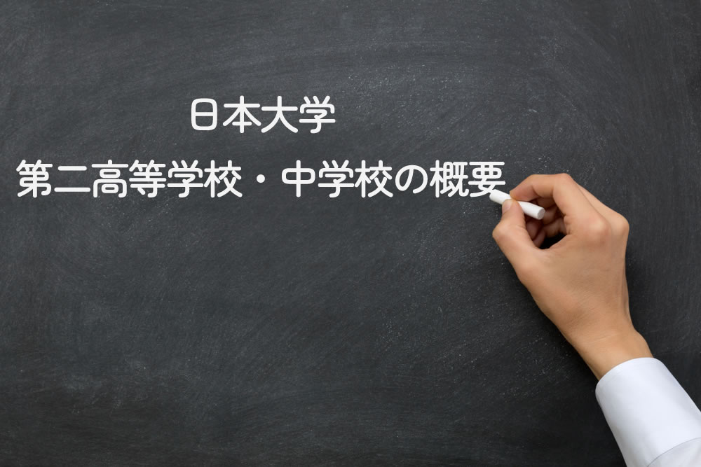 日本大学第二高等学校・中学校の概要と黒板に書いているところ